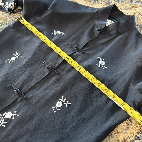 Sue Wong silk embroidered Cheongsam kimono duster/pants set - Picture 13 of 14